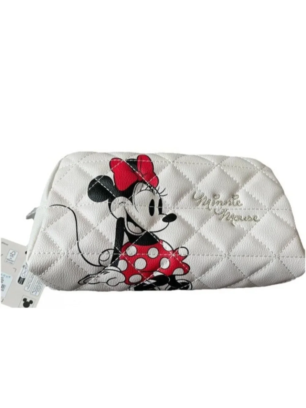 Disney Primark Minnie Mouse Quilted Cosmetic Case Makeup Bag Travel NWT
